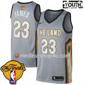 Maillot Basket Enfant Cleveland Cavaliers LeBron James 23 2018 NBA Finals Nike Vert Swingman